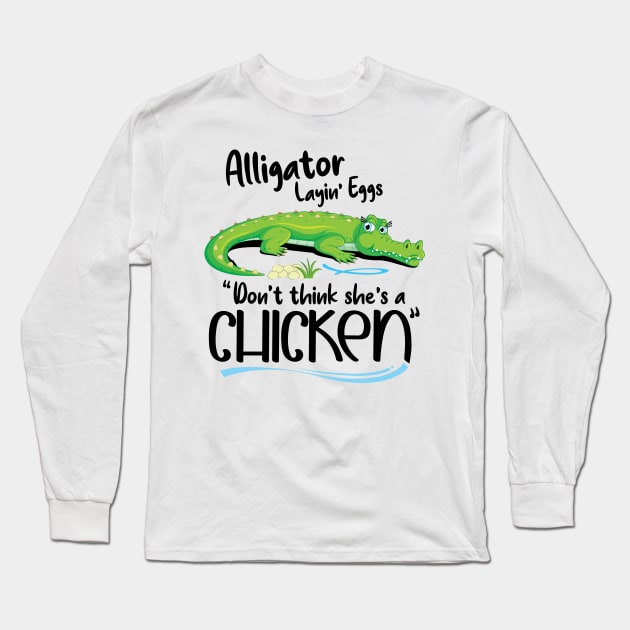 Alligator Long Sleeve T-Shirt by RuCal